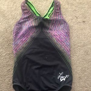 GK Elite Laurie Hernandez black leotard AM